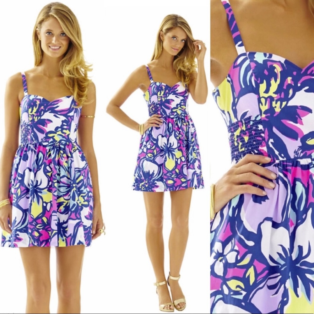 Lightly wore Lilly Pulitzer dress with pockets.